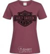 Women's T-shirt Harley Davidson burgundy фото