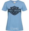 Women's T-shirt Harley Davidson sky-blue фото