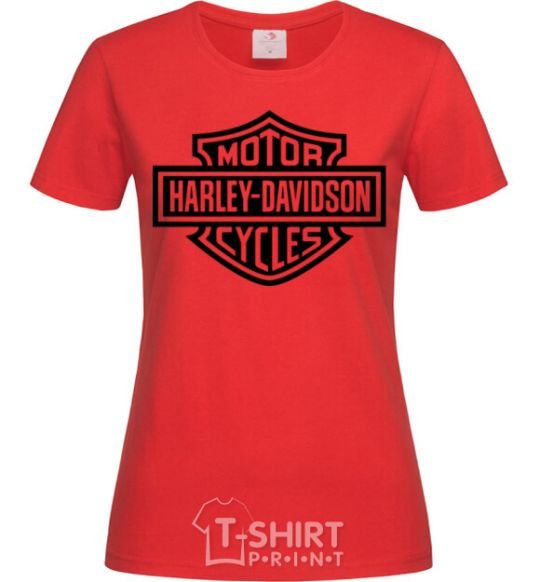 Women's T-shirt Harley Davidson red фото