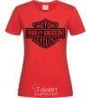 Women's T-shirt Harley Davidson red фото