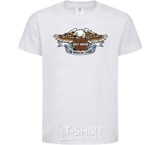 Kids T-shirt Harley Davidson logo White фото