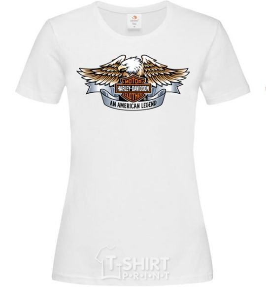 Women's T-shirt Harley Davidson logo White фото