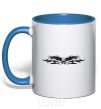 Mug with a colored handle Eagle Орёл royal-blue фото