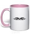 Mug with a colored handle Eagle Орёл light-pink фото