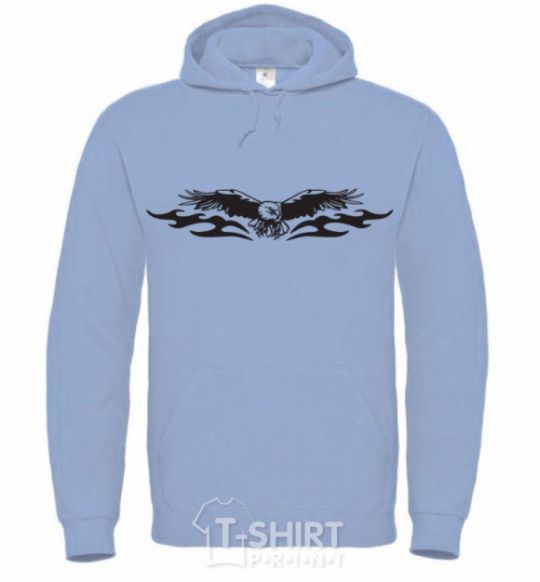 Men`s hoodie Eagle Орёл sky-blue фото