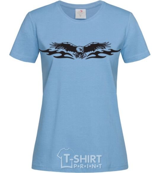 Women's T-shirt Eagle Орёл sky-blue фото