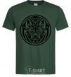 Men's T-Shirt Wolf emblem bottle-green фото