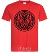 Men's T-Shirt Wolf emblem red фото