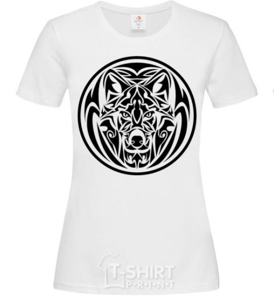 Женская футболка Эмблема волк Белый фото