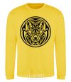 Sweatshirt Wolf emblem yellow фото