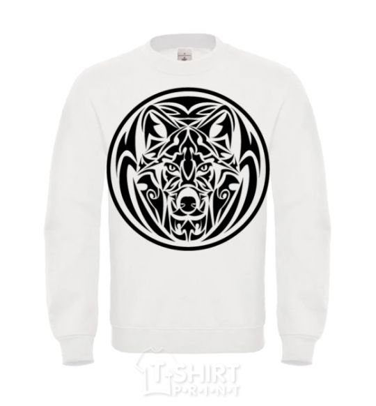 Sweatshirt Wolf emblem White фото