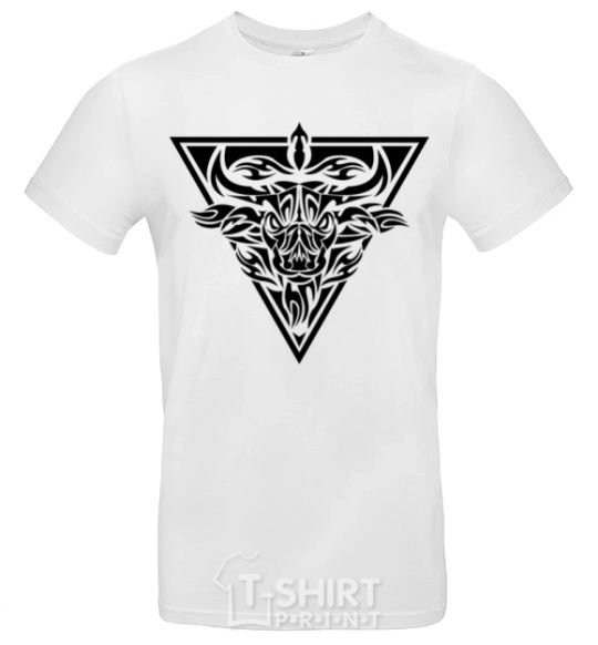 Men's T-Shirt Bull emblem White фото