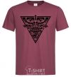Men's T-Shirt Bull emblem burgundy фото