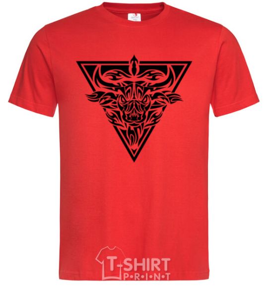 Men's T-Shirt Bull emblem red фото