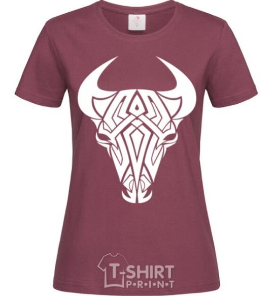 Женская футболка Bull Бордовый фото