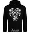 Men`s hoodie Skull and motor black фото