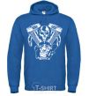 Men`s hoodie Skull and motor royal фото