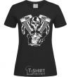 Women's T-shirt Skull and motor black фото