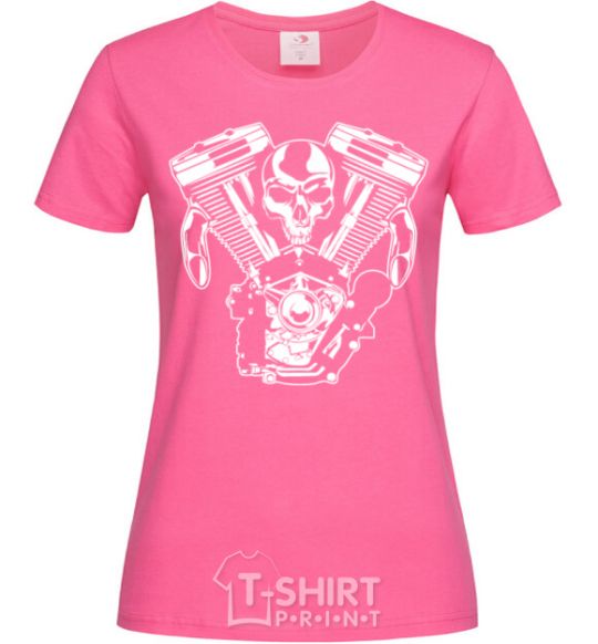 Women's T-shirt Skull and motor heliconia фото