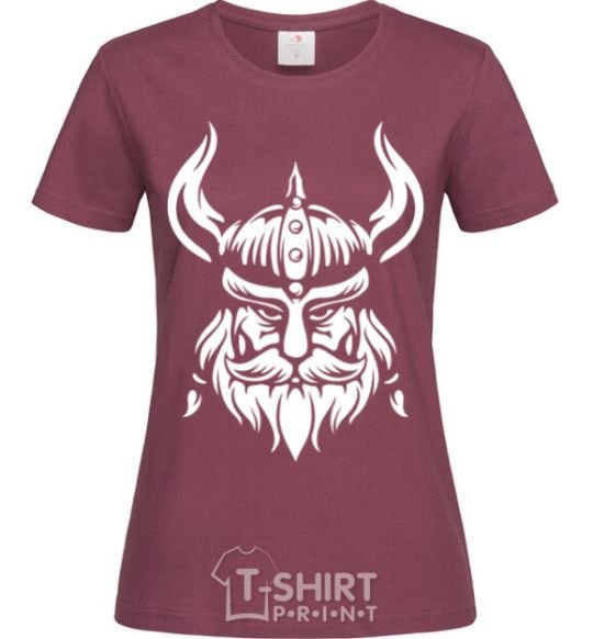Women's T-shirt Viking burgundy фото