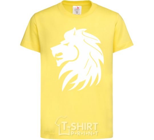 Kids T-shirt Lion's roar cornsilk фото