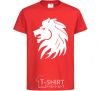 Kids T-shirt Lion's roar red фото