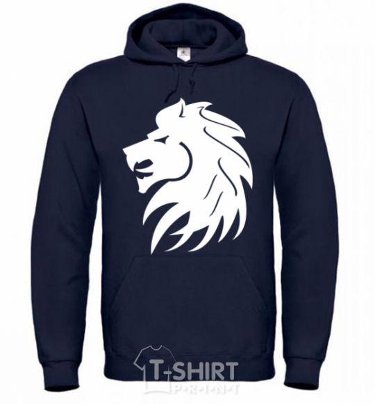 Men`s hoodie Lion's roar navy-blue фото