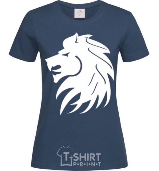 Women's T-shirt Lion's roar navy-blue фото