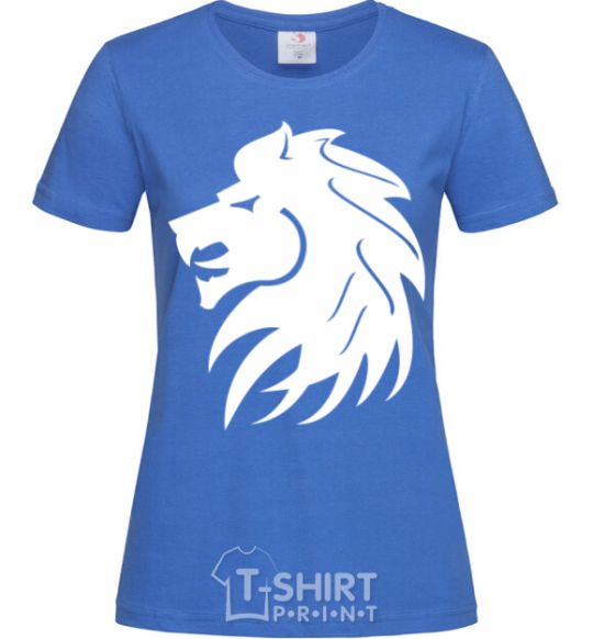 Women's T-shirt Lion's roar royal-blue фото