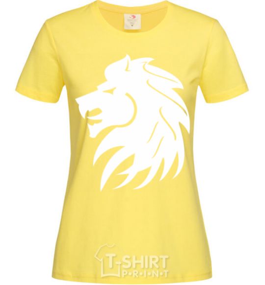 Women's T-shirt Lion's roar cornsilk фото