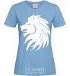 Women's T-shirt Lion's roar sky-blue фото