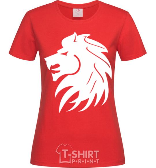 Women's T-shirt Lion's roar red фото