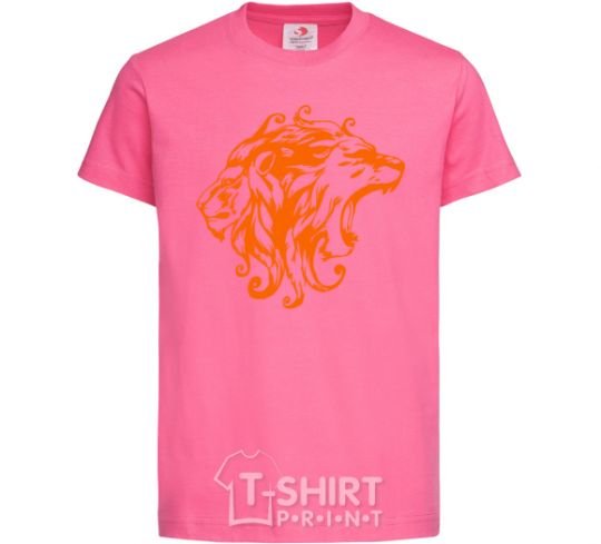 Детская футболка Львы Ярко-розовый фото