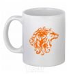 Ceramic mug Lions White фото