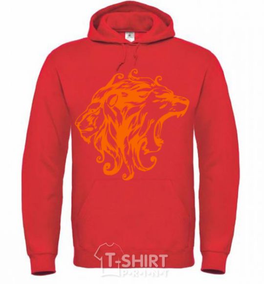 Men`s hoodie Lions bright-red фото