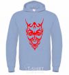 Men`s hoodie Demon sky-blue фото