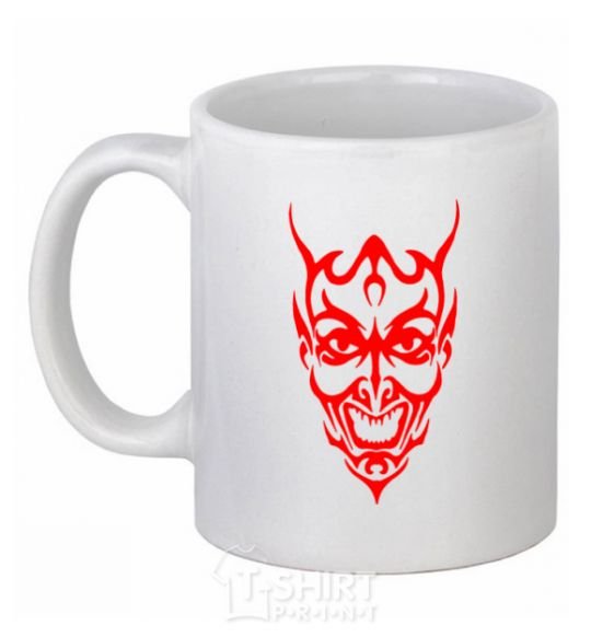 Ceramic mug Demon White фото