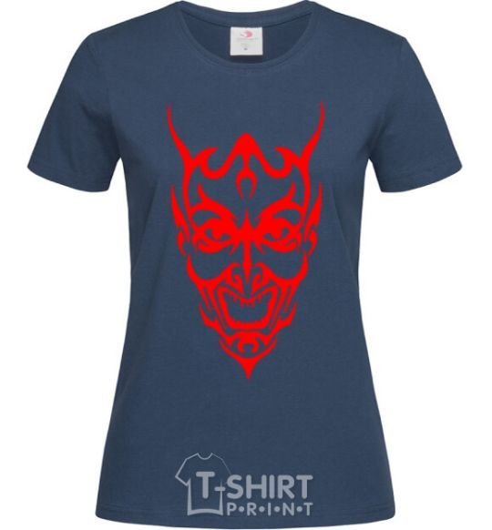 Women's T-shirt Demon navy-blue фото
