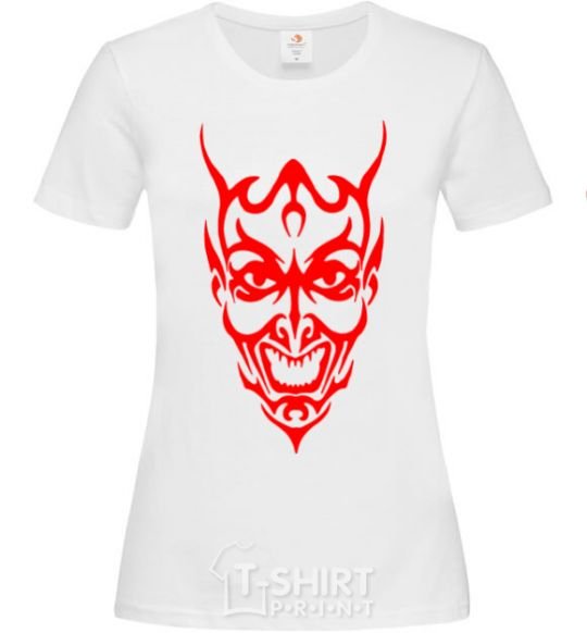 Women's T-shirt Demon White фото