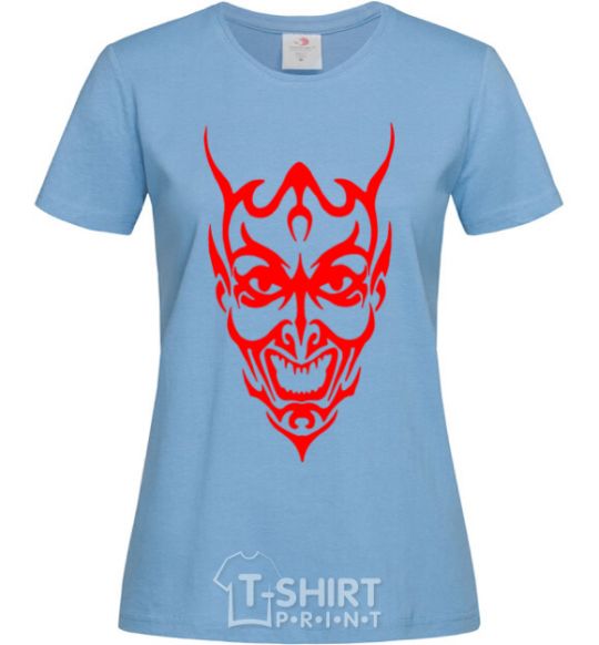 Women's T-shirt Demon sky-blue фото