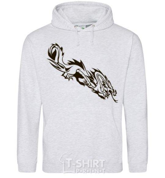 Men`s hoodie Chinese Dragon sport-grey фото