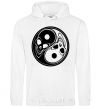 Men`s hoodie Yin Yang White фото