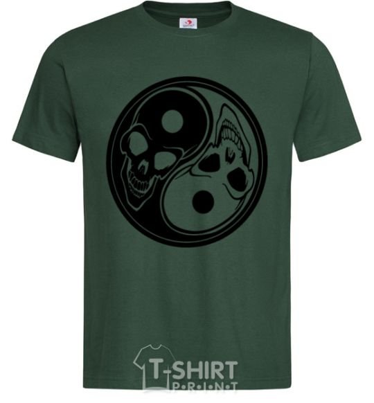 Men's T-Shirt Yin Yang bottle-green фото