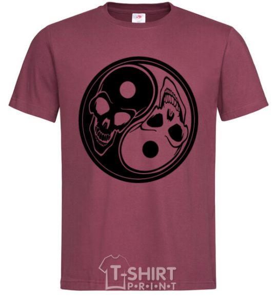 Men's T-Shirt Yin Yang burgundy фото