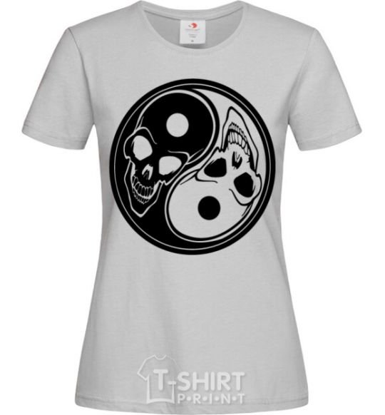 Women's T-shirt Yin Yang grey фото