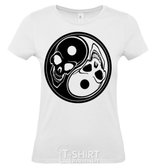 Women's T-shirt Yin Yang White фото