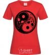 Women's T-shirt Yin Yang red фото