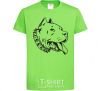 Kids T-shirt Pit bull orchid-green фото