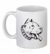 Ceramic mug Pit bull White фото