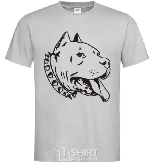 Men's T-Shirt Pit bull grey фото